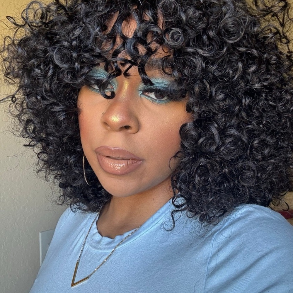 LUVME Black Curly Shaggy Wig - Picture 11 of 11